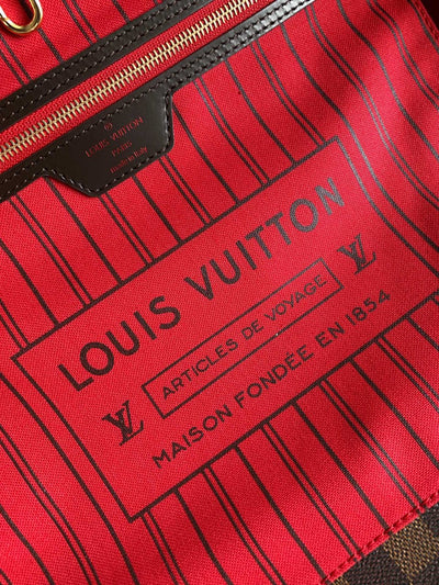 Lou*s Vuitt*n lv neverfull checkered pattern handbags 32x29x17cm - image 6