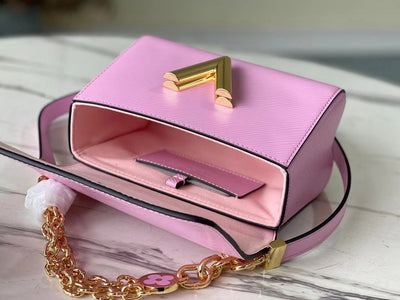 Lou*s Vuitt*n lv twist pink handbags with lock gold 24cm - image 2