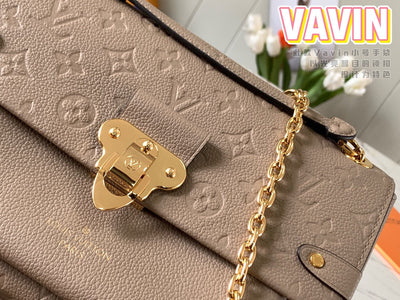 Lou*s Vuitt*n lv vavin super high quality brown women’s handbag with sunken monogram pattern 25x18x10cm - image 6