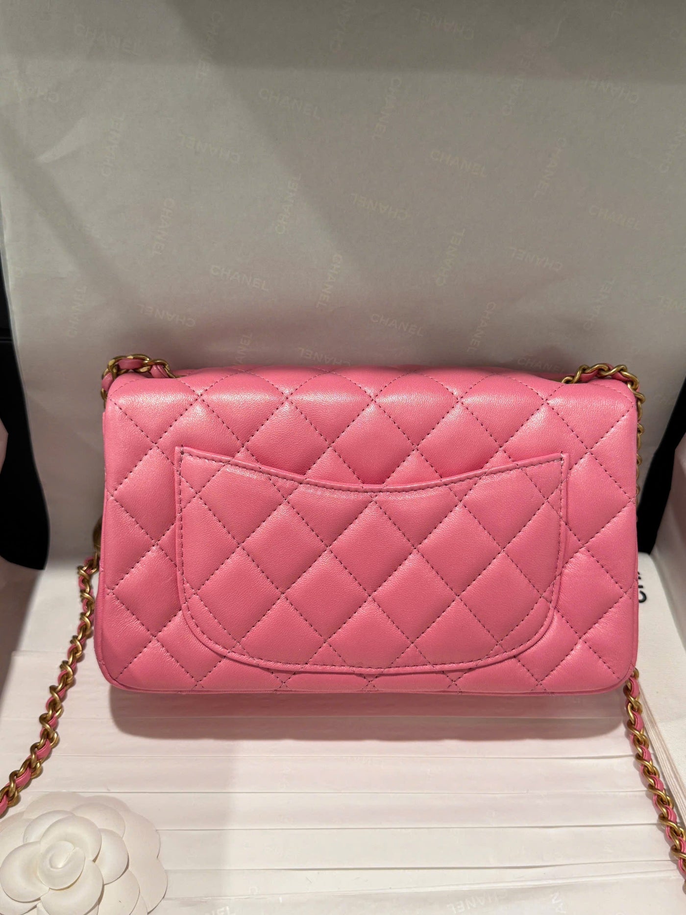 Chan*l classic bell bag like auth handbags bink lock gold smooth leather 20cm - image 5