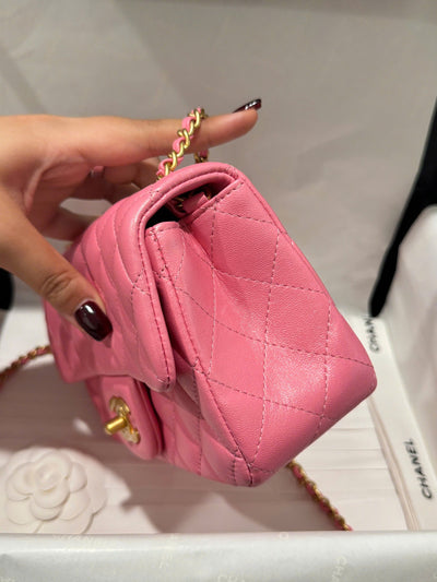 Chan*l classic bell bag like auth handbags bink lock gold smooth leather 20cm - image 8