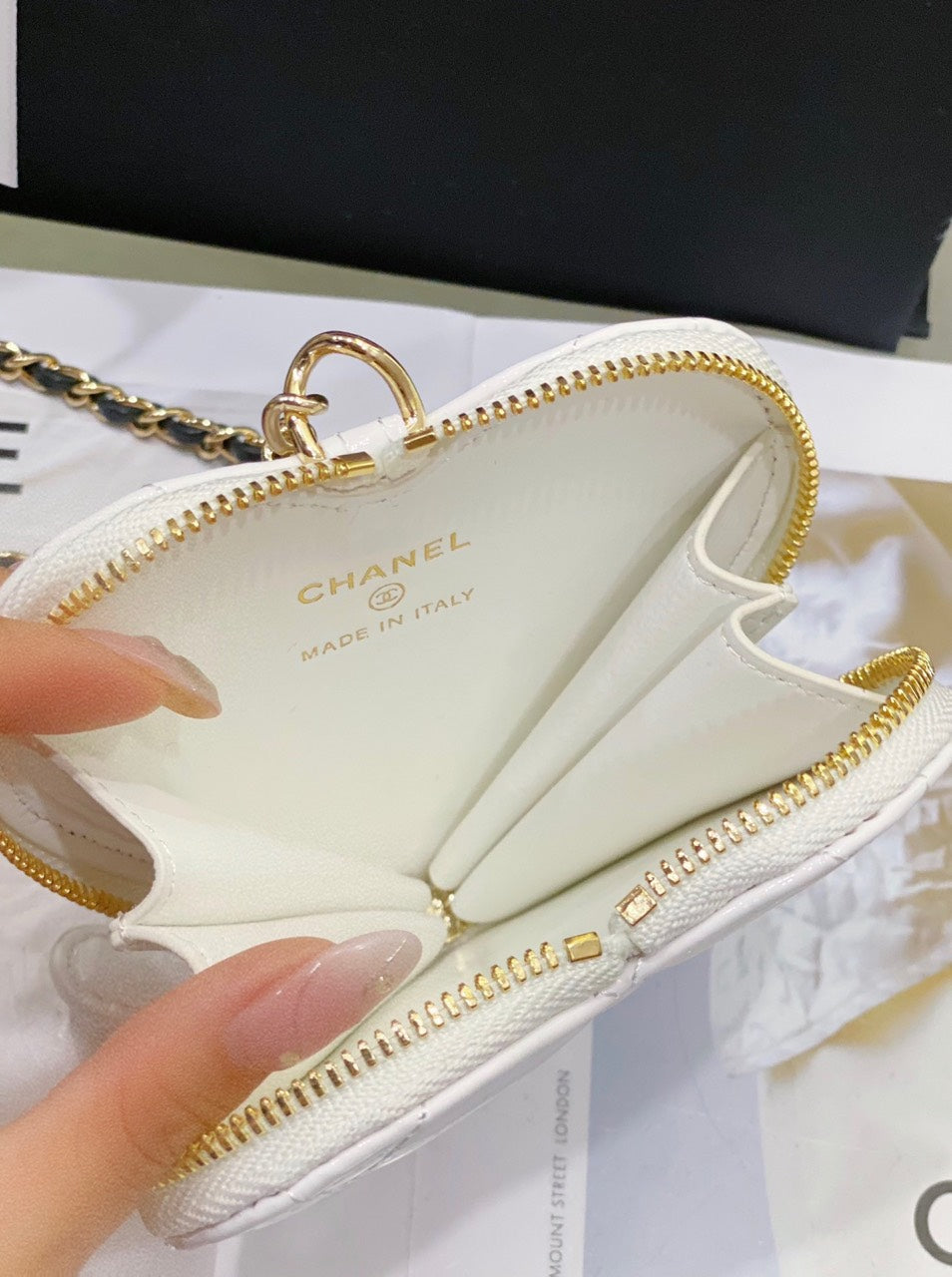 Chan*l handbags woman’s heart pattern full wallet 15x13x2cm - image 7