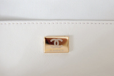 Chan*l the one like auth handbags smooth leather heart-pattern milk lock gold 16.5x18x6.5cm - image 8