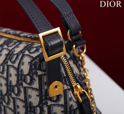 Di*r plaid women’s handbag, glossy leather, replica 11 high quality 20cm - image 8