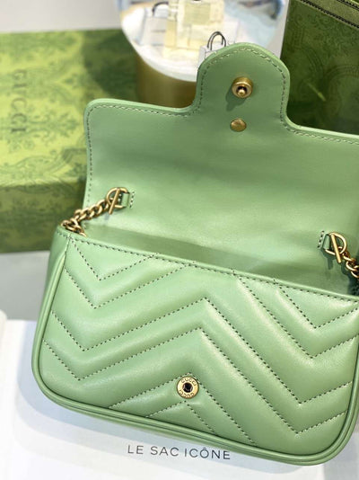 Guc*i marmont women’s super handbag avocado color 22cm - image 6
