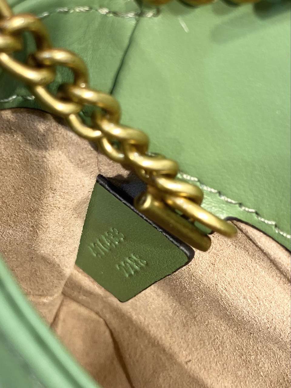 Guc*i marmont women’s super handbag avocado color 22cm - image 8