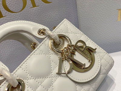 Di*r d-joy mini bag white super quality women’s handbag 16.5x6x10cm - image 2