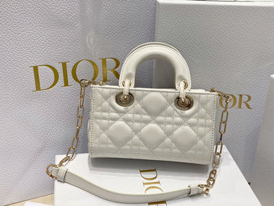 Di*r d-joy mini bag white super quality women’s handbag 16.5x6x10cm - image 7