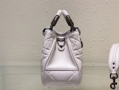 Di*r lady luxury branded women’s handbag light purple 24x18cm - image 3