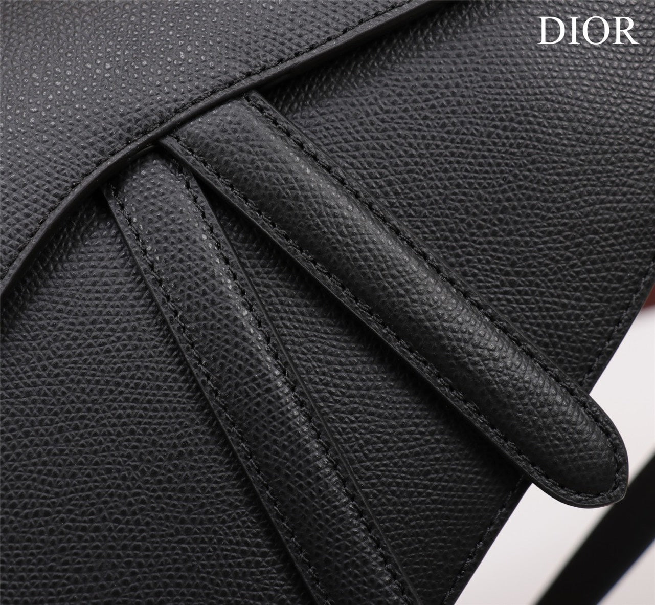 Di*r saddle 11 handbags black with lock yellow gold 25x20x6.5cm - image 2