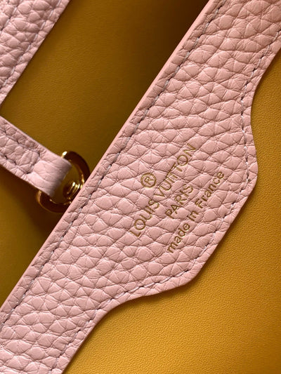 Lou*s Vuitt*n lv capucines bb pink handbags lock gold 27x18x9cm - image 2