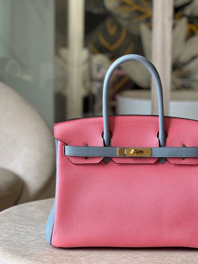 Herm*s birkin 30 togo ghw replica 11 handbags pink with lock gold 30cm - image 4