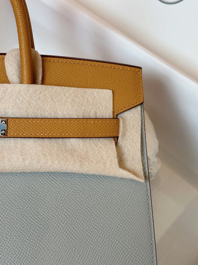 Herm*s birkin epsom woman’s replica 1:1 handbags mix grey brown 25cm - image 6