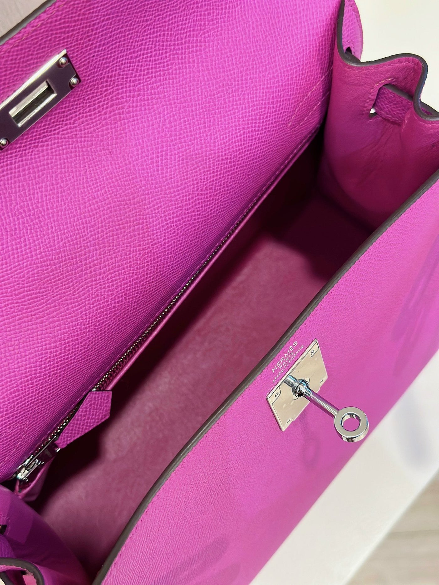 Herm*s kelly replica 11 handbags purple lock silver 28cm - image 4