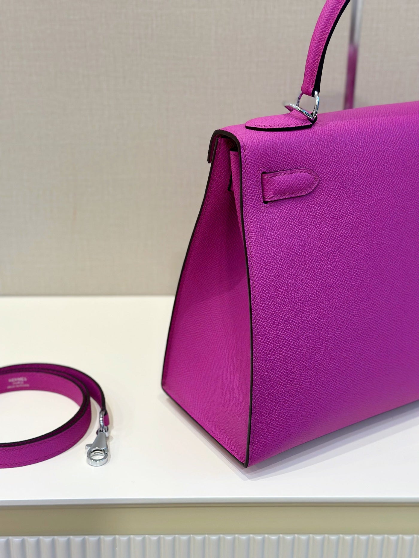 Herm*s kelly replica 11 handbags purple lock silver 28cm - image 7