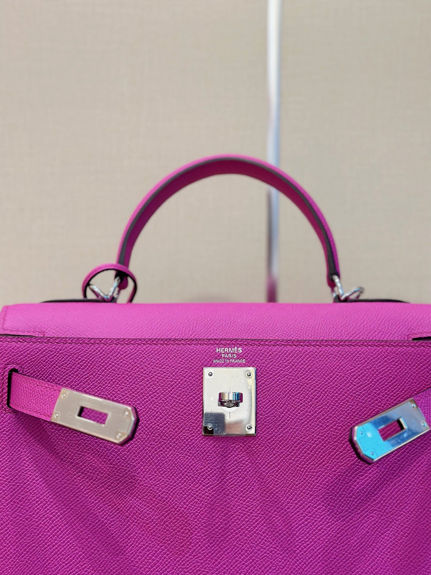 Herm*s kelly replica 11 handbags purple lock silver 28cm - image 8