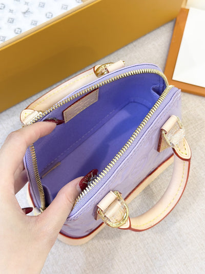 Lou*s Vuitt*n lv nano alma monogram vernis like auth handbags 18x12x8cm - image 3