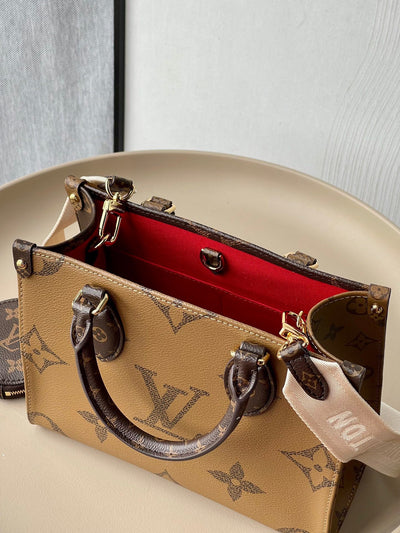 Lou*s Vuitt*n lv on the go like auth handbags lv pattern 25x19x11.5cm - image 2