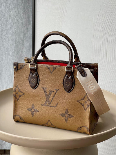 Lou*s Vuitt*n lv on the go like auth handbags lv pattern 25x19x11.5cm - image 4