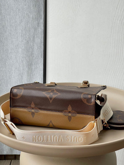 Lou*s Vuitt*n lv on the go like auth handbags lv pattern 25x19x11.5cm - image 8