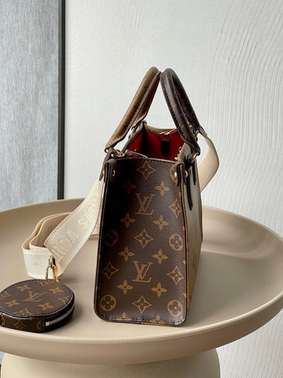 Lou*s Vuitt*n lv on the go like auth handbags lv pattern 25x19x11.5cm - image 9