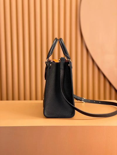 Lou*s Vuitt*n lv on the go pm tote bag black handbags 25cm - image 5