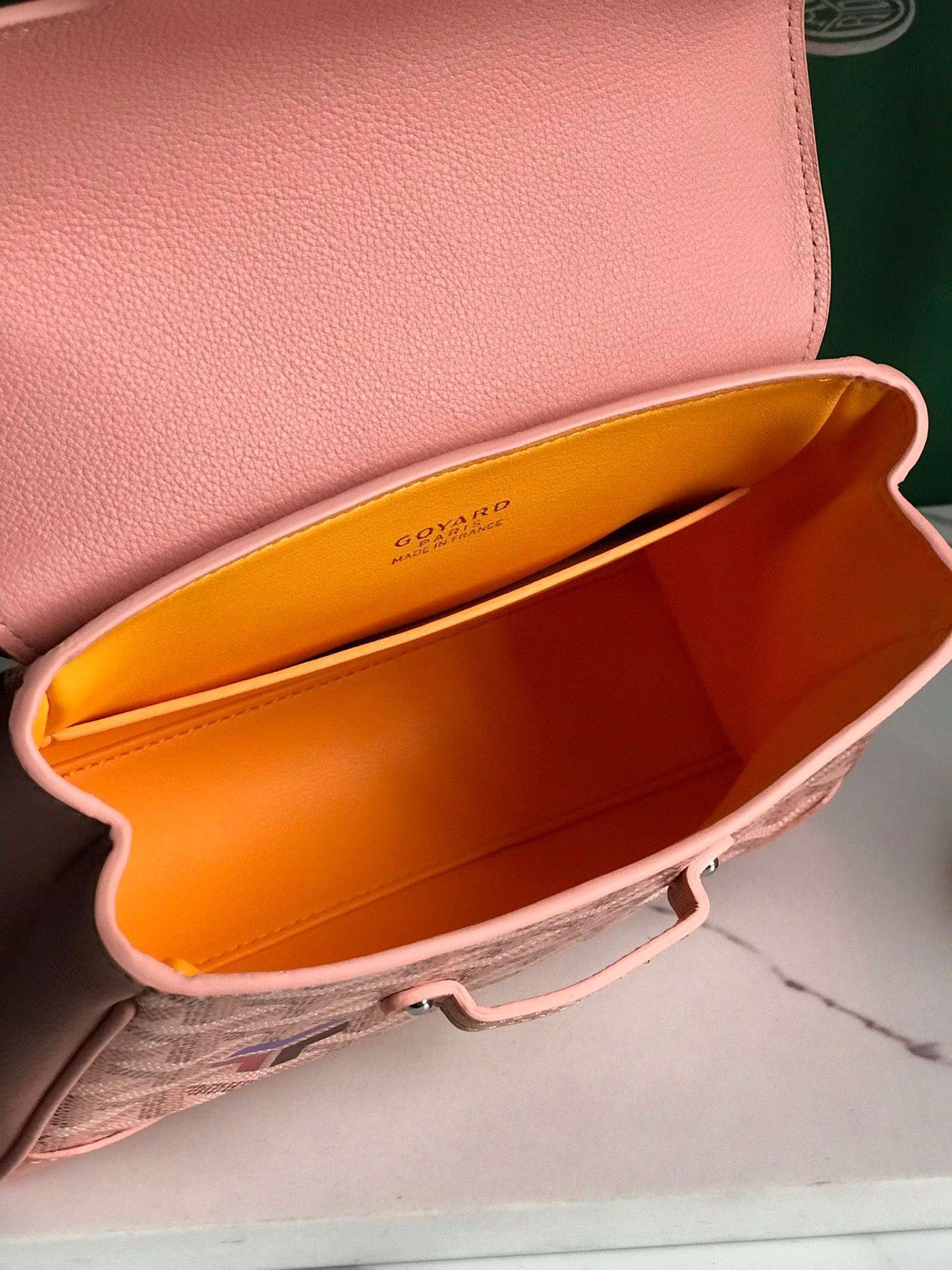 Goya*d saigon handbag pink women’s wooden handle 20x15cm - image 2
