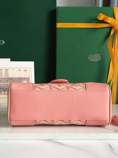 Goya*d saigon handbag pink women’s wooden handle 20x15cm - image 5