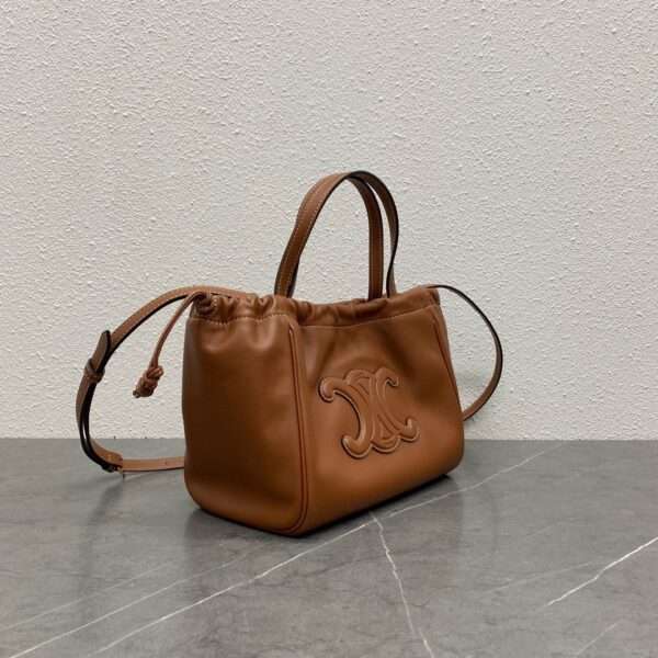 Cel*ne cabas brown soft leather 22x17x15cm - image 3
