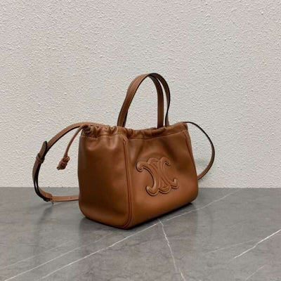 Cel*ne cabas brown soft leather 22x17x15cm - image 3