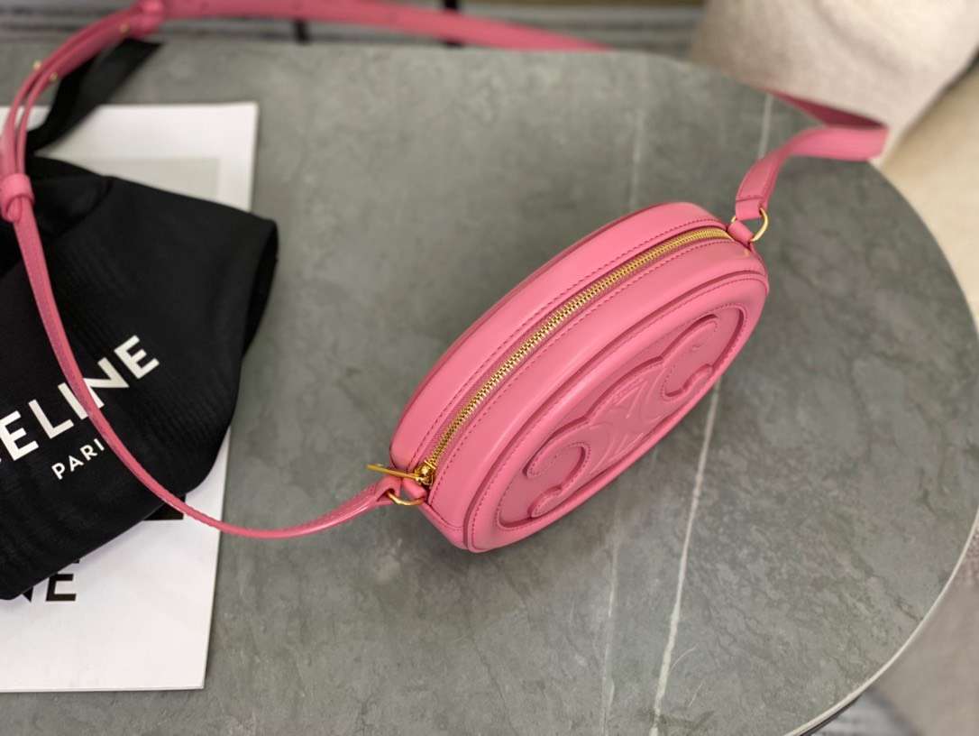 Cel*ne mini handbag pink smooth leather 16×12.5x4cm - image 2