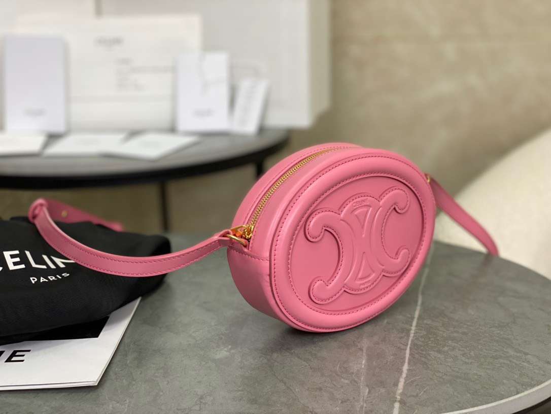 Cel*ne mini handbag pink smooth leather 16×12.5x4cm - image 4