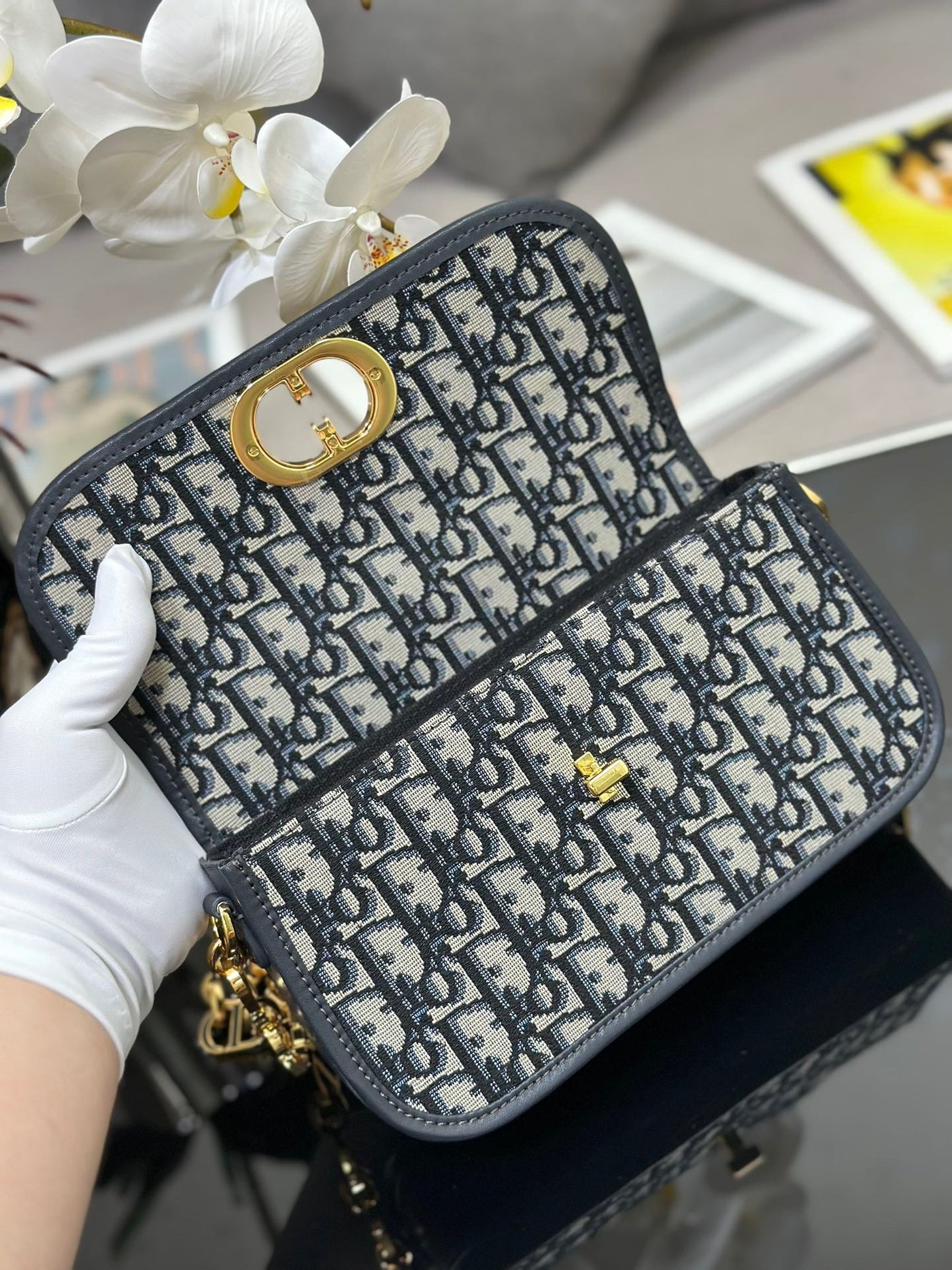 Di*r 30 montaigne avenue monogram super bag 22.5x12cm - image 7