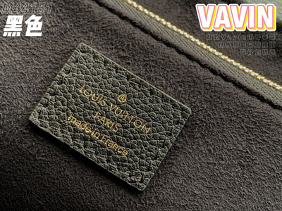 Lou*s Vuitt*n lv vavin monogram black with lock gold like auth handbags 25x18x10cm - image 2
