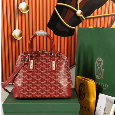 Goya*d alma vedome red super quality handbag with fabric wrapped leather strap 24cm - main image