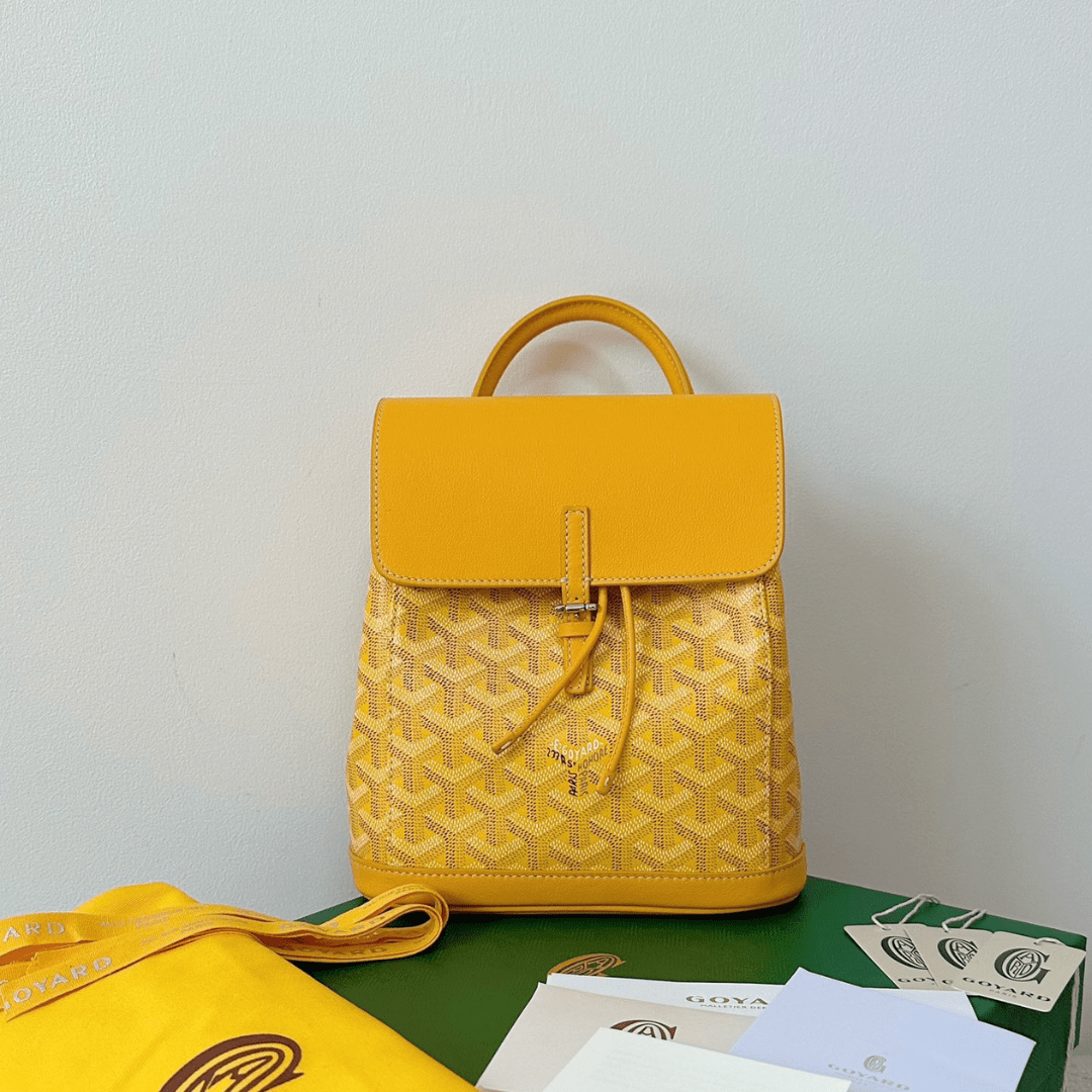 Goya*d mini backpack yellow monogram pattern 23x19cm - main image