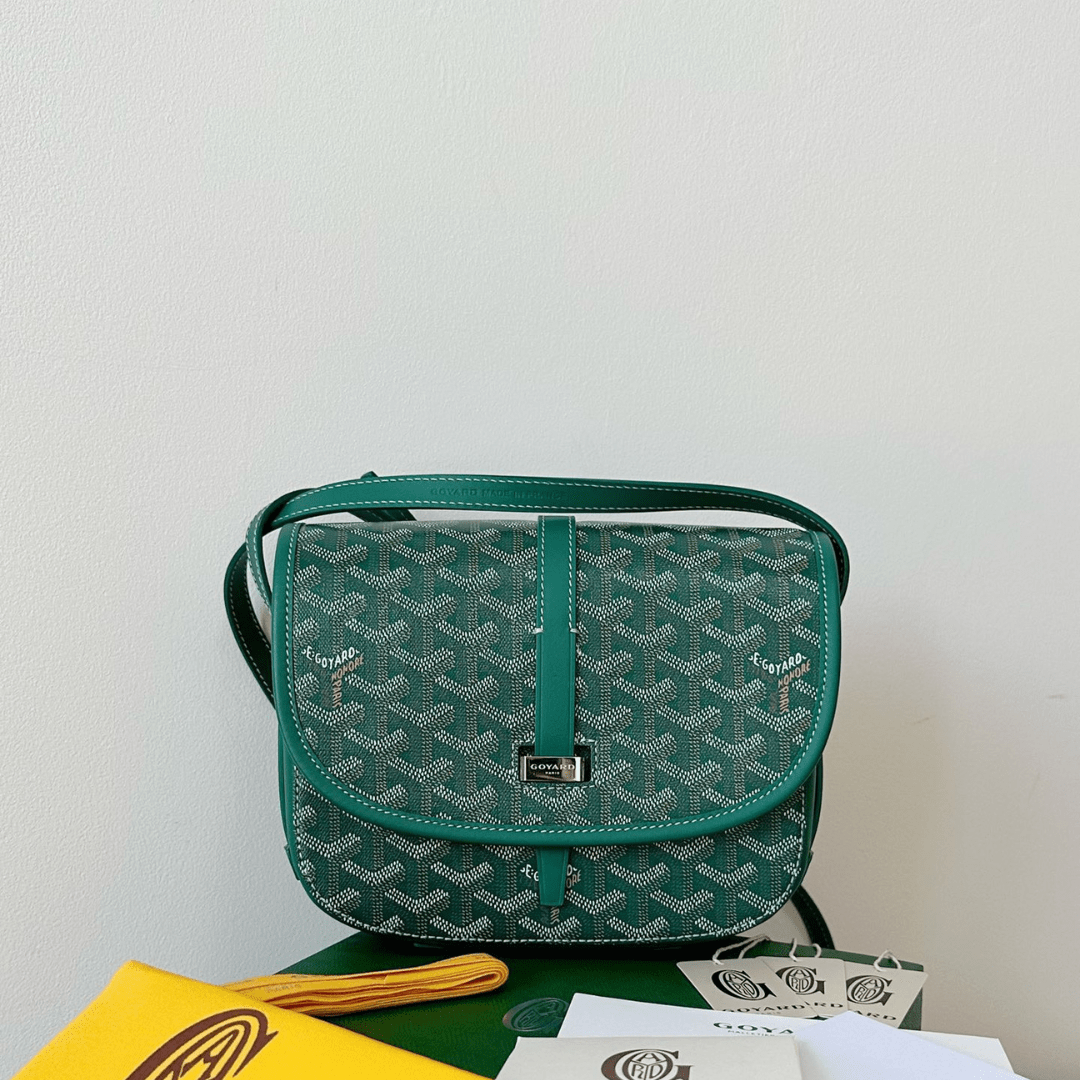 Goya*d super green handbag with pattern 22x16x7cm - main image