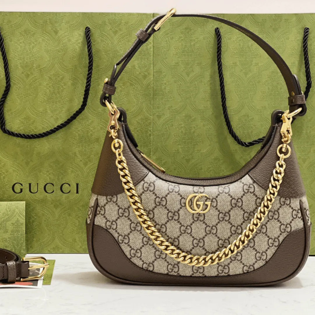 Guc*i cosmoonie super quality women’s handbag with gold buckle set 28cm - main image