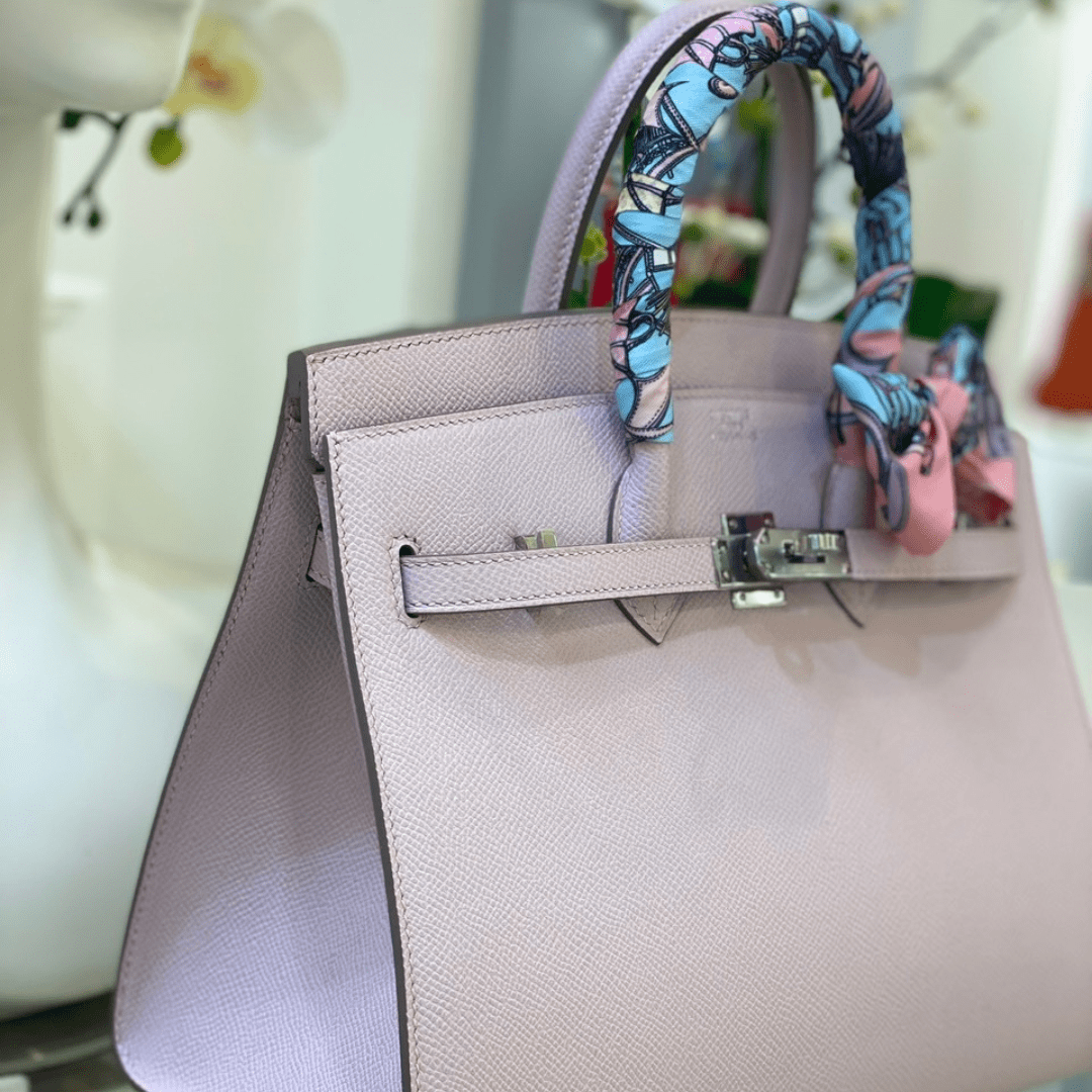 Herm*s birkin purple handbags hand sewing 25cm - main image