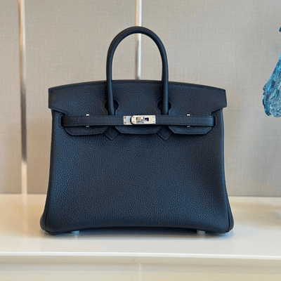 Herm*s birkin phw handbags dark blue 25cm - main image