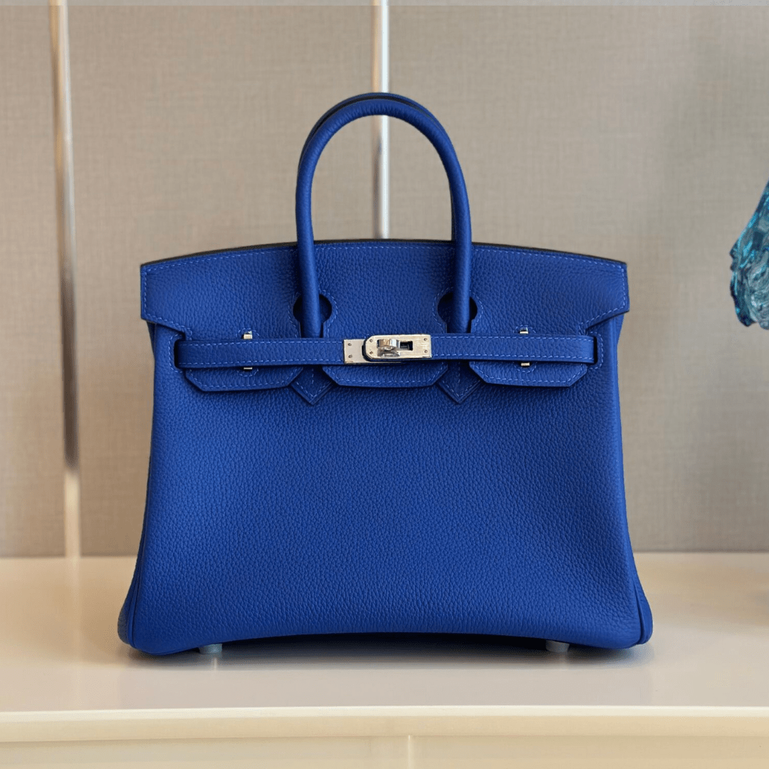 Herm*s birkin phw woman’s da togo blue like auth handbags 25cm - main image