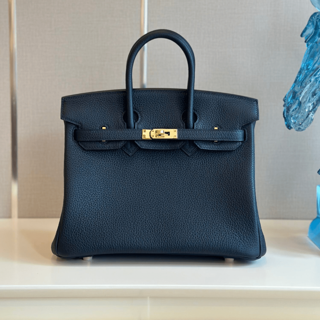 Herm*s birkin phw da togo black with silver handbags 25cm - main image