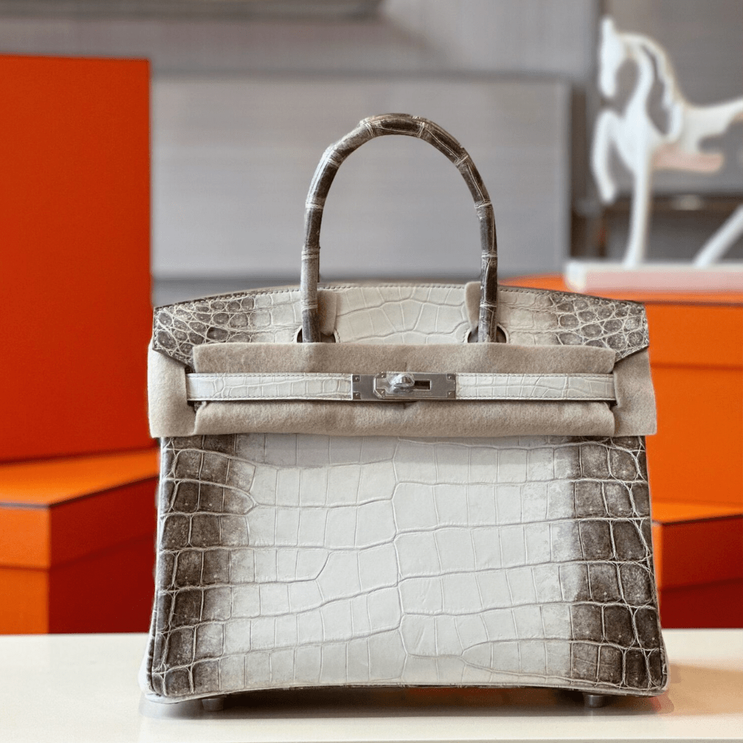 Herm*s birkin himalaya albino crocodile leather hand sewing like auth handbags 30cm - main image