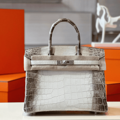 Herm*s birkin himalaya albino crocodile leather hand sewing like auth handbags 30cm - main image