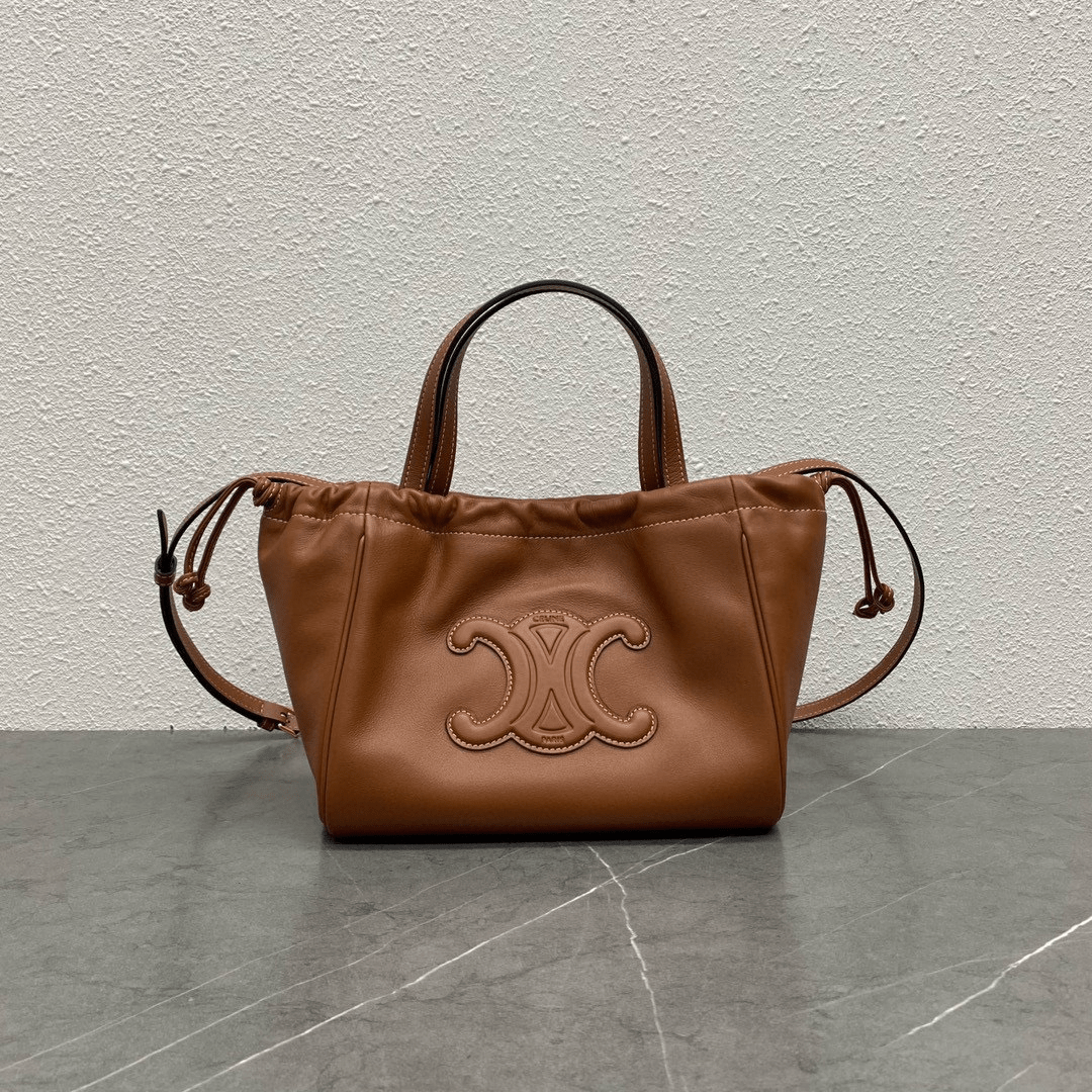 Cel*ne cabas brown soft leather 22x17x15cm - main image