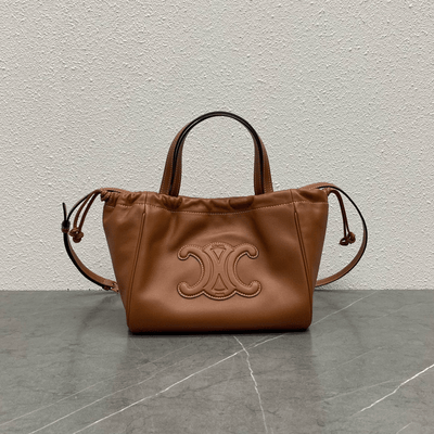 Cel*ne cabas brown soft leather 22x17x15cm - main image