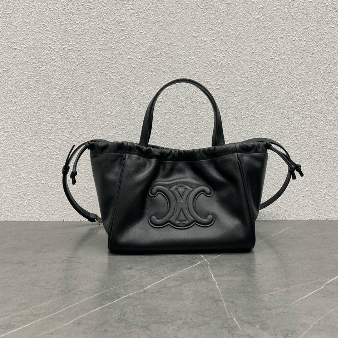 Cel*ne cabas black handbag soft leather 22x17x15cm - main image