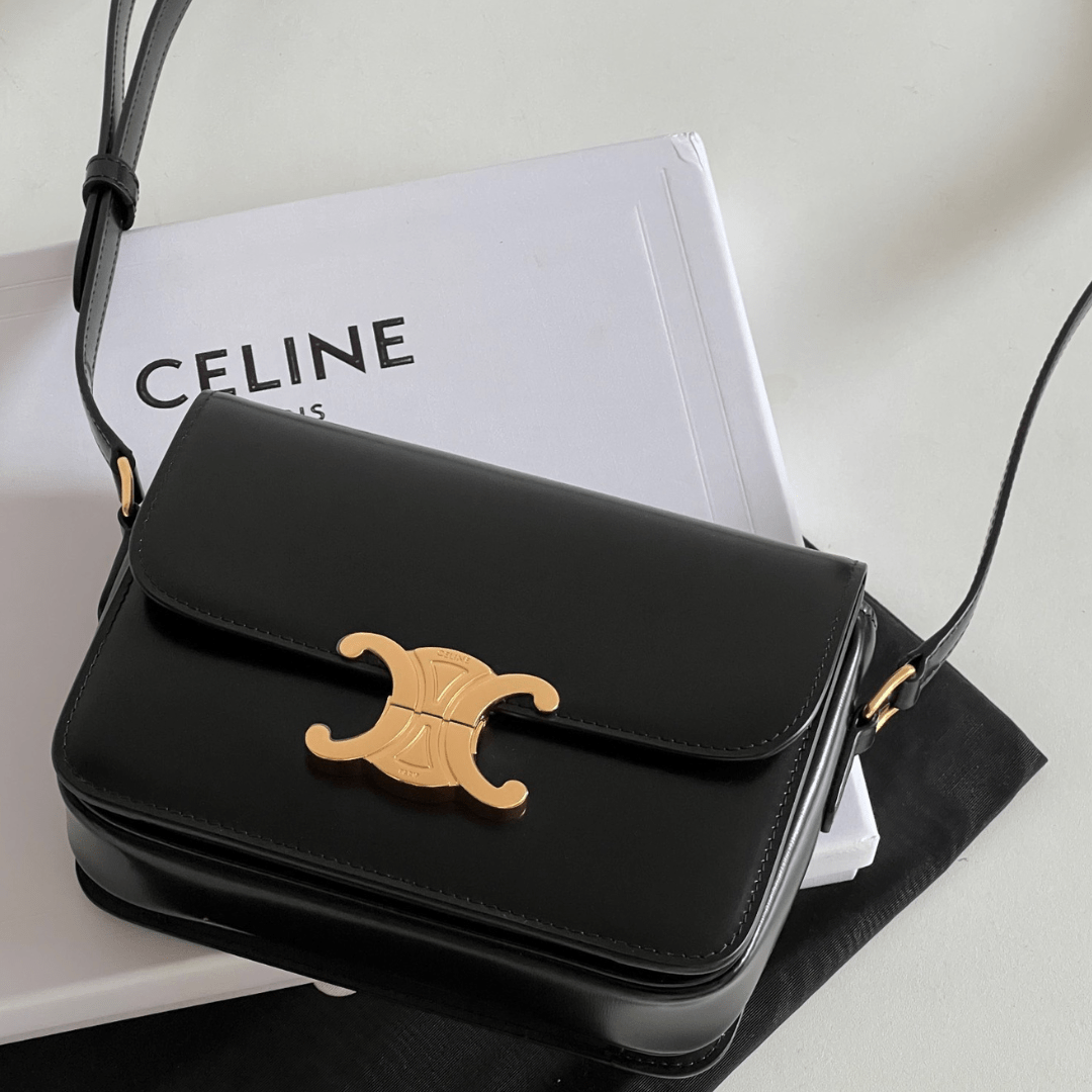 Cel*ne mini bag black handbag smooth leather 19cm - main image