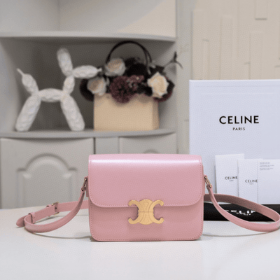 Cel*ne mini handbag pink smooth leather 19cm - main image