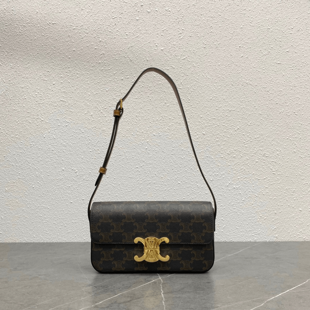 Cel*ne triomphe handbag printed logo super quality smooth leather 20x12cm - main image
